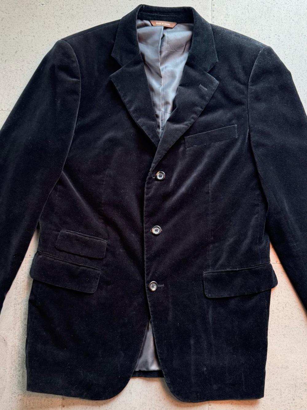 Merona Black Velvet Sport Coat - Notch Lapel Blazer